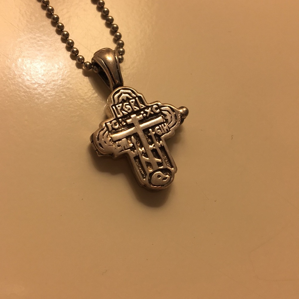 Vintage Sterling Silver Cross Locket